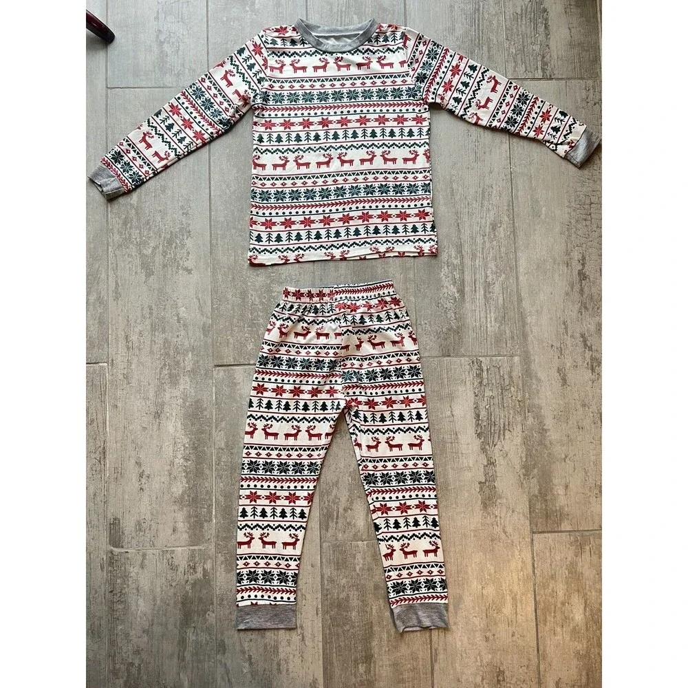 Los Angeles Boutique Christmas Snowflake Kids Pjs Pajama Set 2 Piece Sleepwear 6
